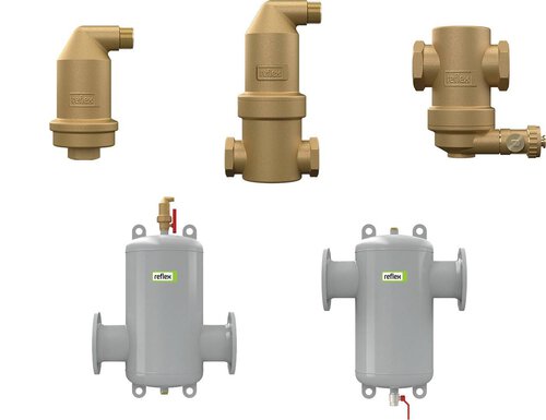 Air- and dirt separators